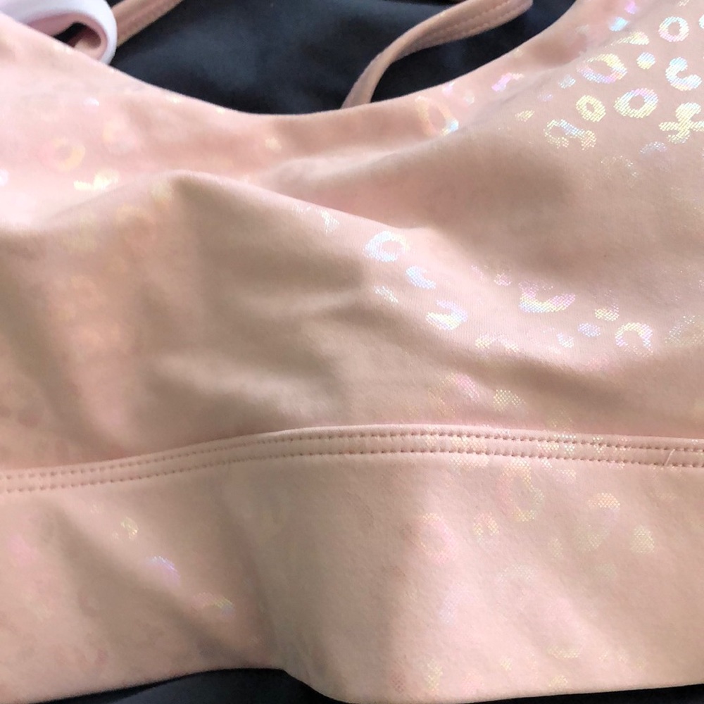 Pink Leopard Zyia light-n-tight strappy bra L